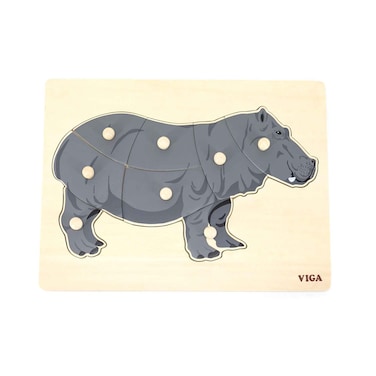 Viga Montessori Puzzle Hippo