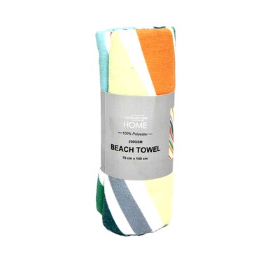 منشفة شاطئ من مجموعة لا كوليكشن، متعددة الألوان، مخططة، 70 سم × 140 سم، متنوعة