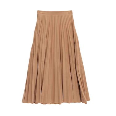 LA Collection Pleated Skirt Size Medium, Brown