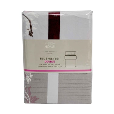 LA Collection Home Bed Sheet Set Double Size Assorted