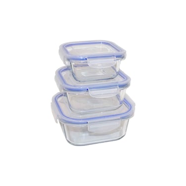 Zibo Woco Food Glass Container 3PC Set