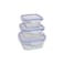 Zibo Woco Food Glass Container 3PC Set