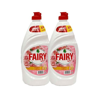 Fairy Dishwashing Liquid Rose Bloom With Touch Of Vitamin E 600mlx2 Pieces
