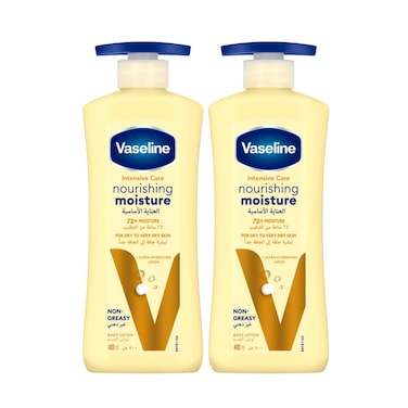 Vaseline Body Lotion Nourishing Moisture For Dry to Very Dry Skin 400mlx2 Pieces