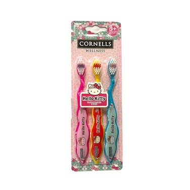 Cornells Wellness Hello Kitty Toothbrushes 3 Pack