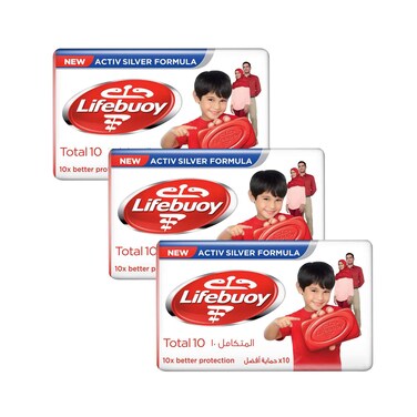 Lifebuoy Total 10 Bar Soap 160gx3 Pieces