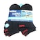 Mens Cotton Rich Trainer Liners Socks MTS-602 Black 6 Pieces