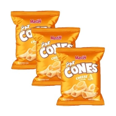 Master Chips Cones Assorted 60gx3 Pieces