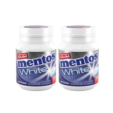 Mentos Chewing Gum White Peppermint 54gx2 Pieces