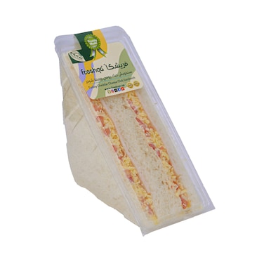 Freshqa Turkey Cheddar Cheese Club Sandwich 180gr