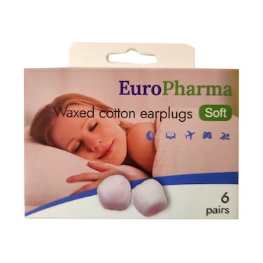 سدادات أذن من القطن المشمع من يوروفارما