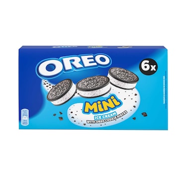 ساندويتش آيس كريم أوريو ميني مع قطع بسكويت أوريو 55 مل × 6 قطع