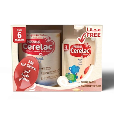 Nestle Cerelac Wheat Cereals 400g + Nestle Cerelac Apple Puree 90g