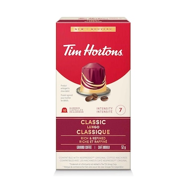 Tim Hortons Classic Lungo Rich &amp; Refined Coffee Capsules 52g