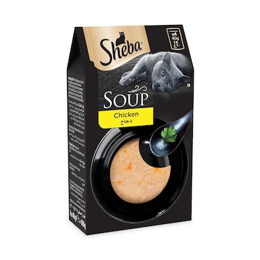 طعام قطط شيبا حساء قطط بالدجاج 40 جرام × 4 قطع