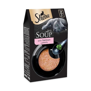 طعام قطط شيبا حساء قطط بالسلمون 40 جرام × 4 قطع