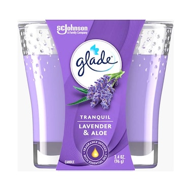 Glade Tranquil Lavender &amp; Aloe Air Freshener Candle 96g