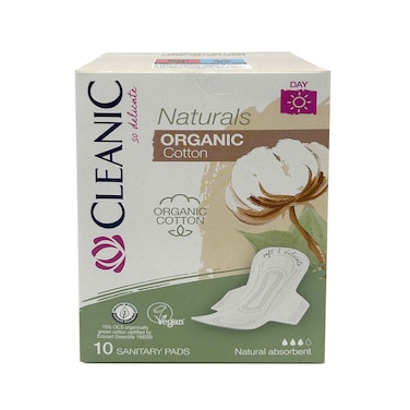 Cleanic Naturals Organic Cotton Women Pads 10 Pieces