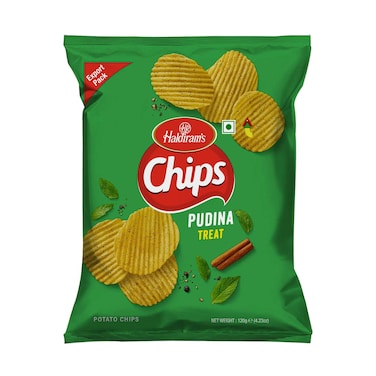 Haldiram's Chips Pudina Treat Potato Chips 120g