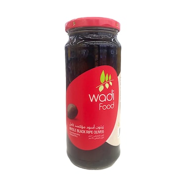 Wadi Food Whole Black Ripe Olives 200g