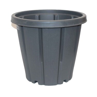 Cosmoplast Plastic Cedargrain Round Flowerpot 14 Inch With Tray assorted
