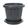 Cosmoplast Plastic Cedargrain Round Flowerpot 16 Inch With Tray assorted