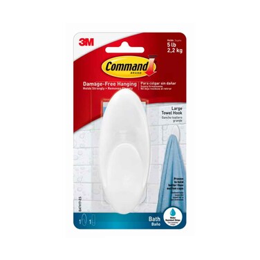 3M كوماند منشفة حمام كبيرة 1 خطاف