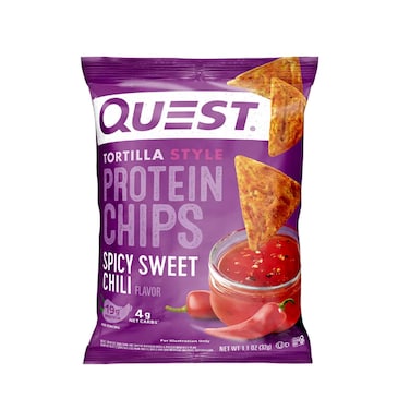 Quest Tortilla Style Protein Chips Spicy Sweet Chili Flavor 32g