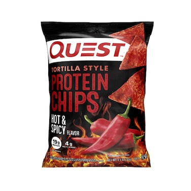 Quest&nbsp;Tortilla Style Protein Chips  Hot&nbsp;&amp;&nbsp;Spicy Flavor 32g