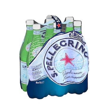 San Pellegrino Carbonated Natural Mineral Water Pet 1Lx6 Pieces