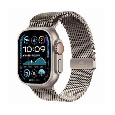Apple Watch Ultra 2 GPS + Cellular 49mm Natural Titanium Case with Natural Titanium Milanese Loop - L