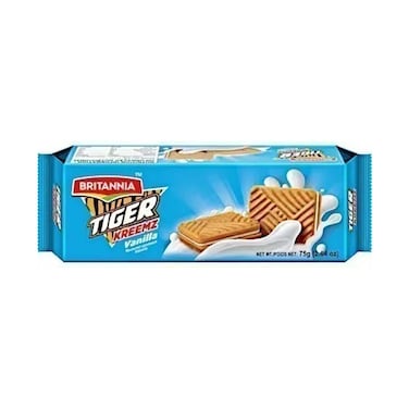 Britannia Tiger Kreemz Vanilla Flavoured Sandwich Biscuits 72g