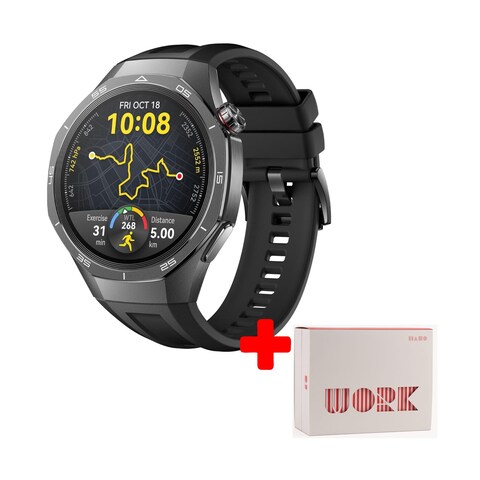 Buy Huawei Watch GT5 Pro 46Mm Black FLuoro + Gift Pack Online 