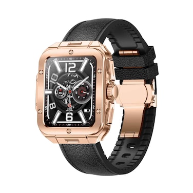 Swiss Military Alps 2 Rose Gold Frame Black Leather Strap