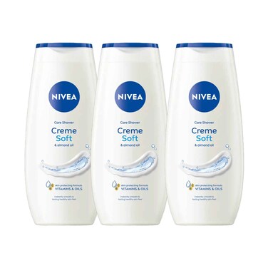 كريم الاستحمام نيفيا سوفت وزيت اللوز 250 مل × 3 قطع
