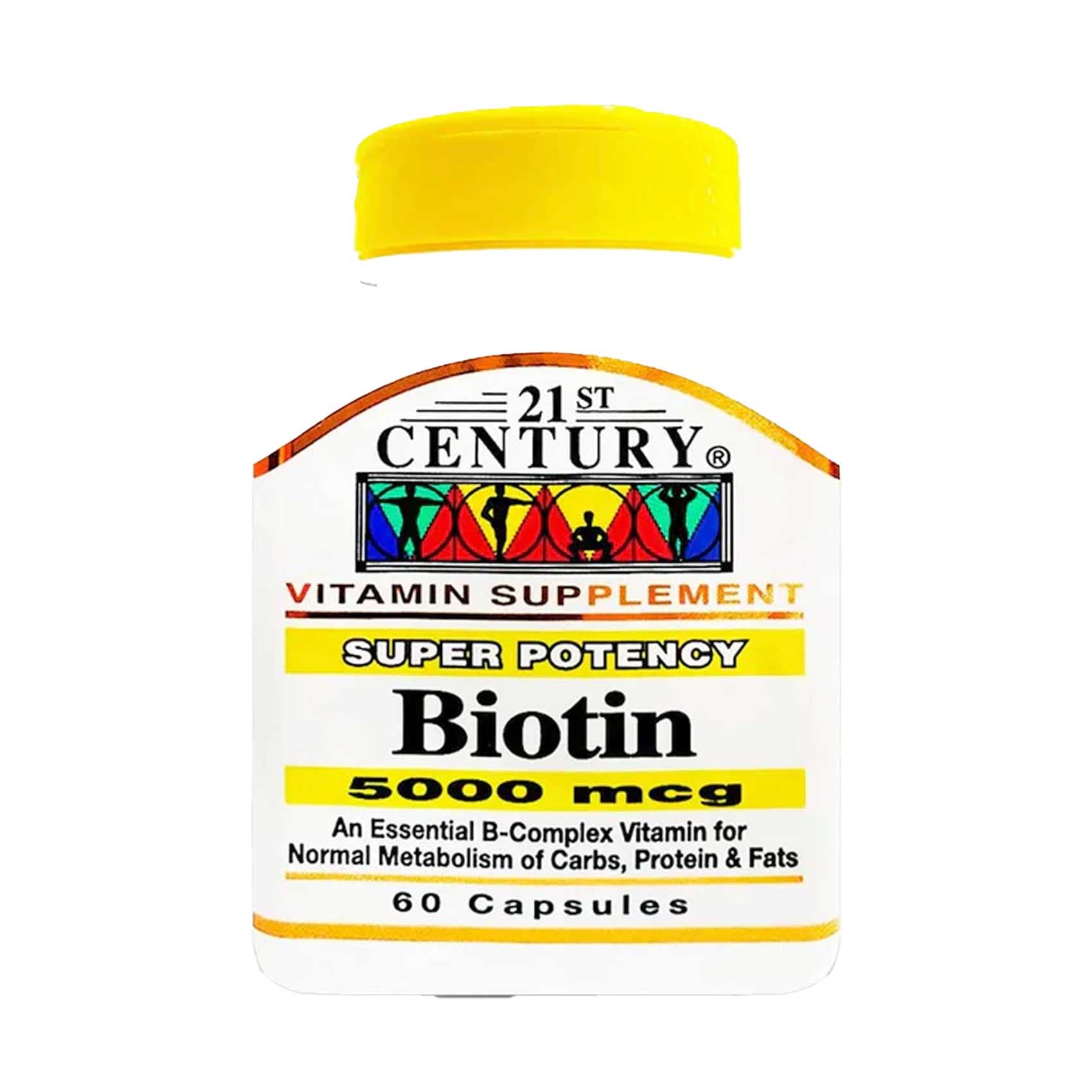21st Century Vitamin Supplement Biotin 5000mcg Super Potency 60 Capsules