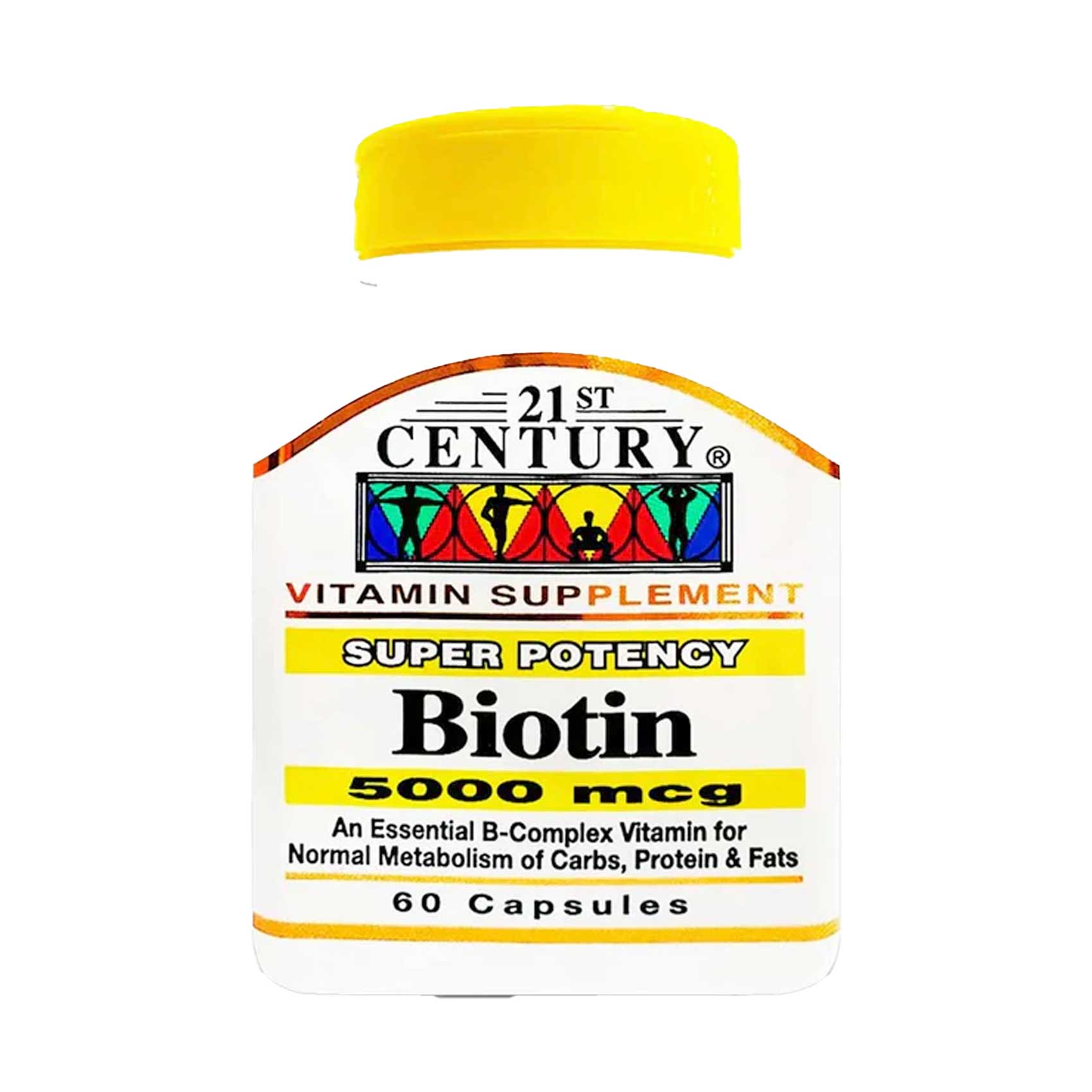 21st Century Vitamin Supplement Biotin 5000mcg Super Potency 60 Capsules