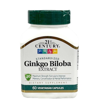 21st Century Standardized Gingko Biloba Extract 60 Vegetarian Capsules