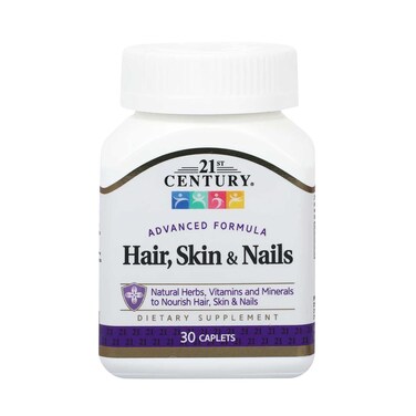 21st Century Advance Formula Hair, Skin &amp; Nails Dietary Supplement 30 Capsules
