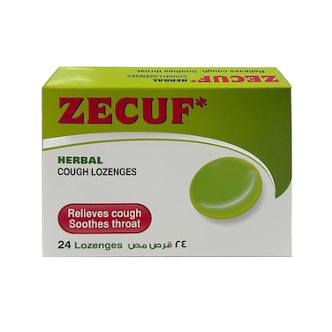 أقراص استحلاب السعال العشبية زيكوف 24 قطعة