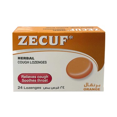 Zecuf Herbal Cough Lozenges Orange 24 Pieces