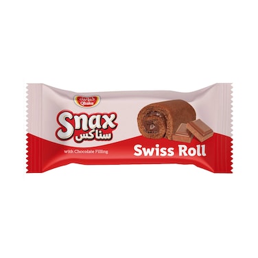 Qbake Snax Swiss Roll Jumbo With Chocolate Filling 55g