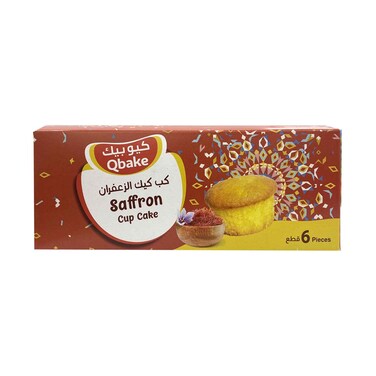 Qbake Saffron Cup Cake 28gx6 Pieces