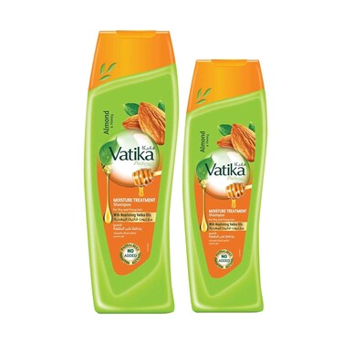 Dabur Vatika Moisturize Treatment Shampoo Almond &amp; Honey With Nourishing Vatika Oils 400ml+200ml