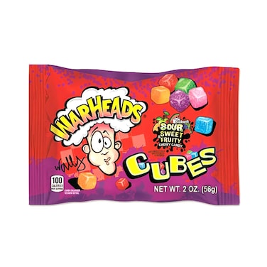 Warheads Cubes Sour &amp; Sweet Fruity Chewy Candy 56g