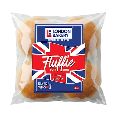 London Bakery Flffie Soft Buns 4 Pieces 240g