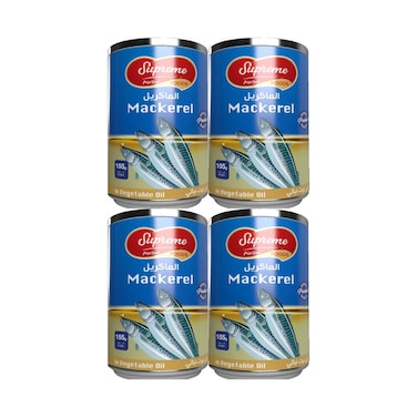 Supreme Foods Mackerel In Vegetable Oil 155gx4 Pieces