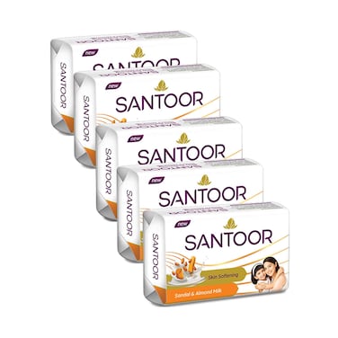 Santoor White Soap Assorted 125gx5 Pieces