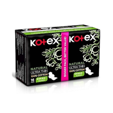 Kotex Natural Ultra Thin Super 16 Pads