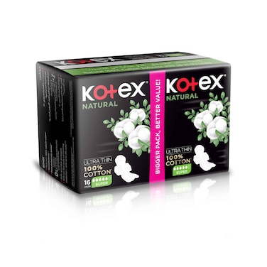 Kotex Natural Ultra Thin Super 16 Pads
